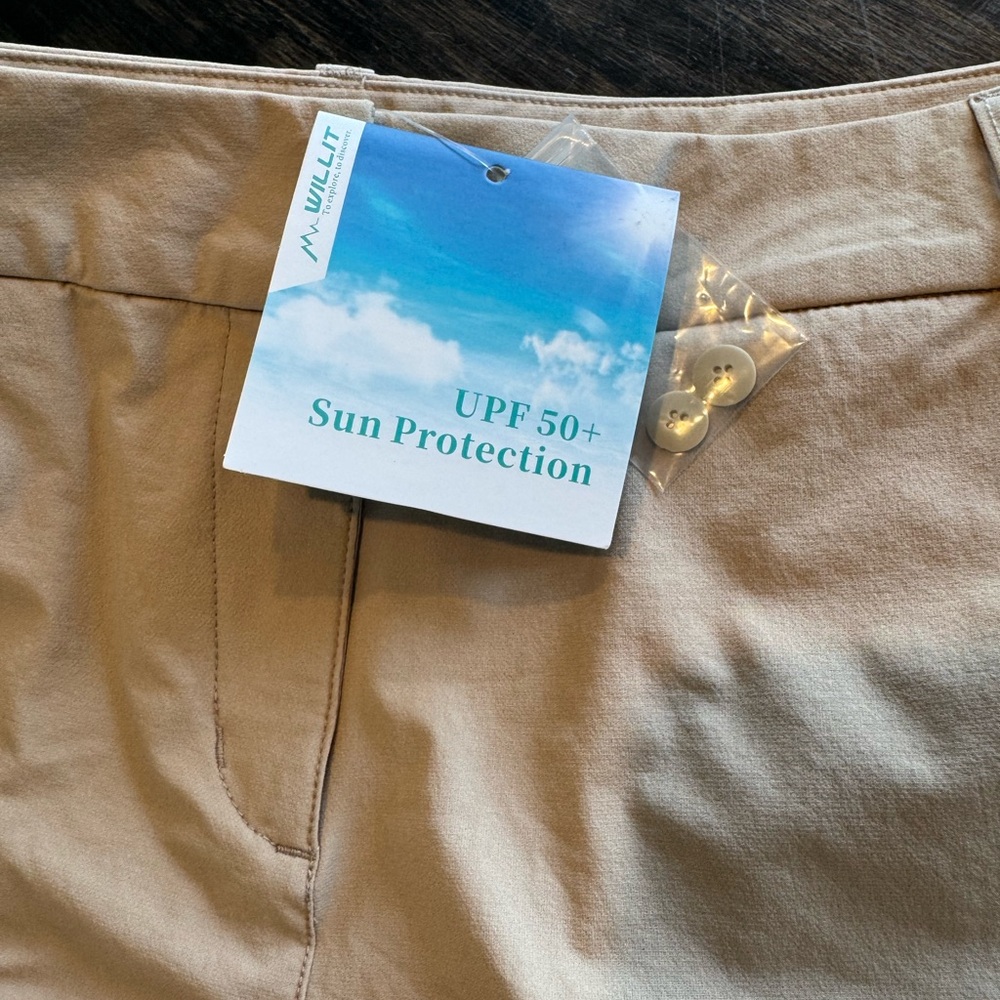 Willit Shorts Khaki Athleisure women’s size 16 - Picture 10 of 10